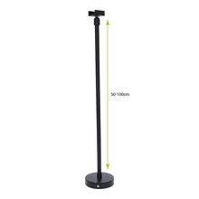 Spanningsrail Ophangsysteem Zwart – Draadstang 50–100cm – 3-Fase – 2 Stuks