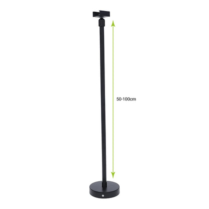 Spanningsrail Ophangsysteem Zwart – Draadstang 50–100cm – 3-Fase – 2 Stuks