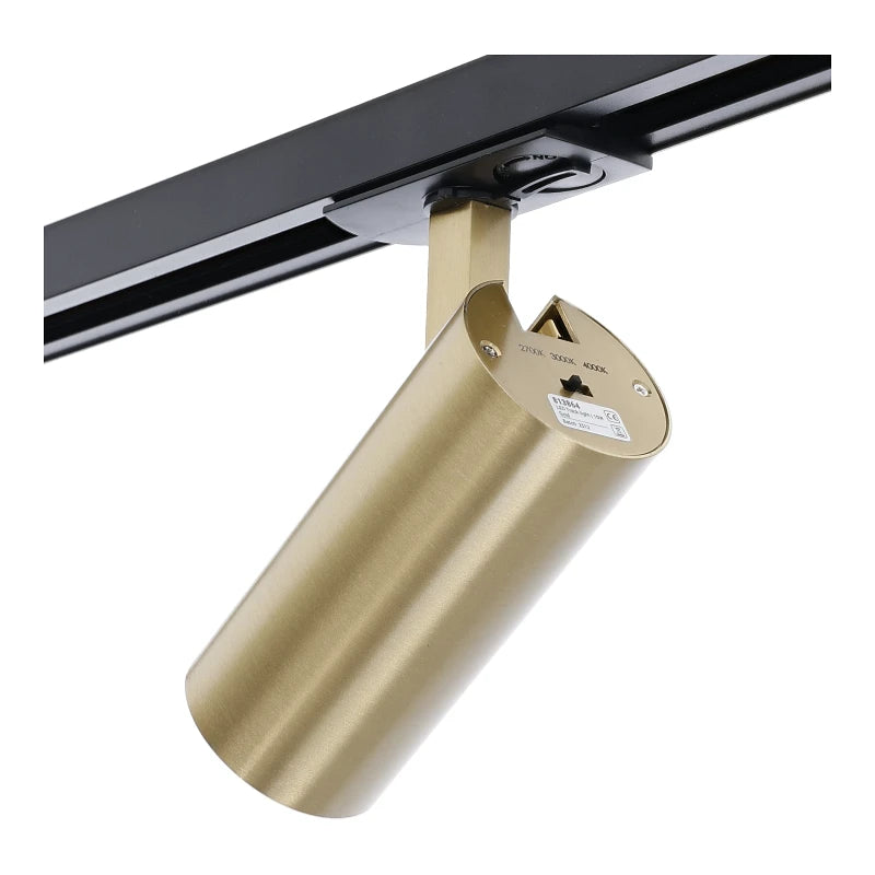 1-Fase Railspot MDRLED 10W Messing – Dimbaar met CCT-Schakelaar (2700K/3000K/4000K)