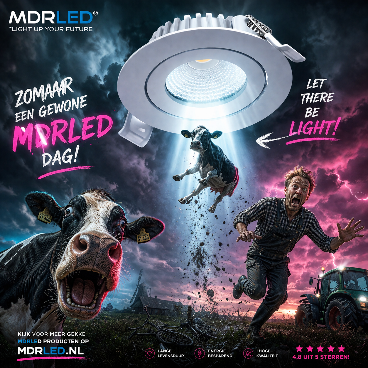 LED Inbouwspot LUNA 4-6W Dimbaar | CCT Switch | IP65 | CRI >90 | Wit | Inclusief Driver