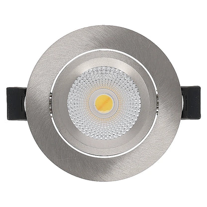LED Inbouwspot  Luna  6W  Dimbaar  Zilver  CCT-Switch  IP65