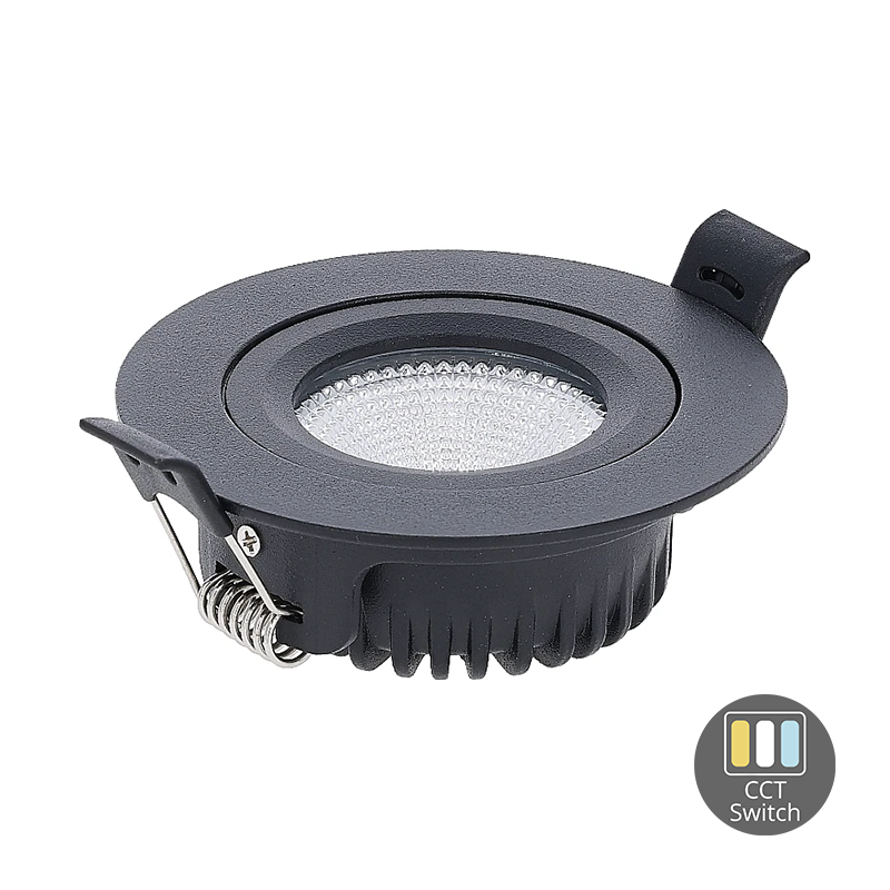 LED INBOUWSPOT  Luna  6W  DIM  ZWART  CCT-SWITCH