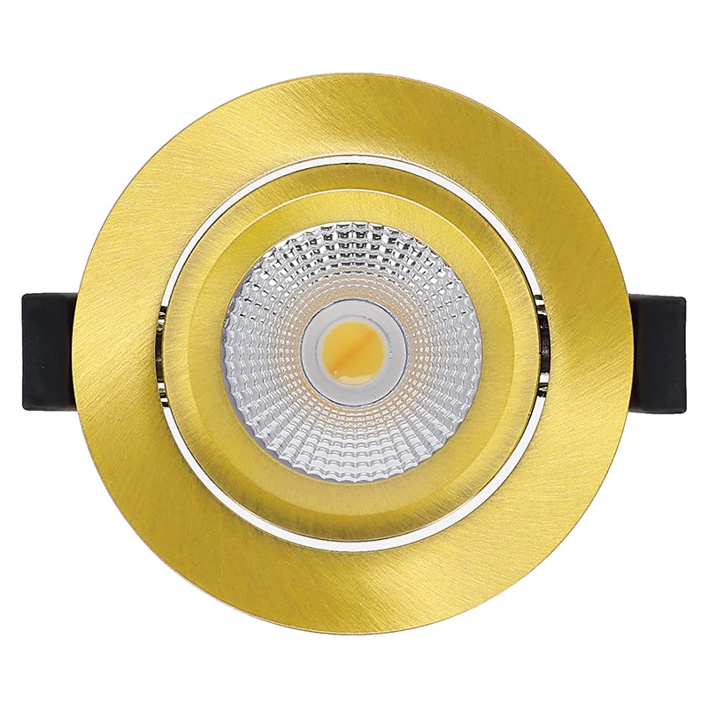LED Inbouwspot LUNA 6W  Dimbaar  Messing  CCT-Switch  IP65