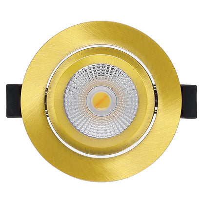 LED Inbouwspot LUNA 6W  Dimbaar  Messing  CCT-Switch  IP65