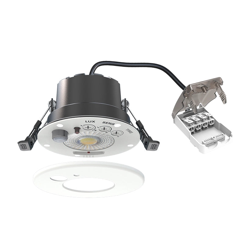 LED Inbouwspot Lisa 6W  Zwart & Wit  Met PIR Sensor  CCT-Schakelaar  IP65  MDRLED®