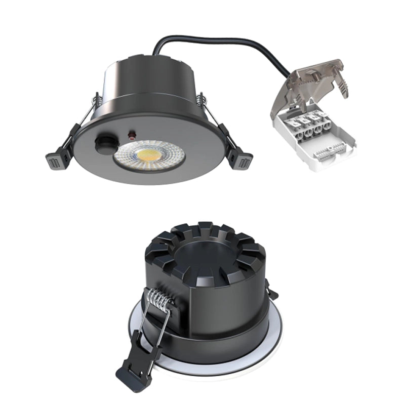 LED Inbouwspot Lisa 6W  Zwart & Wit  Met PIR Sensor  CCT-Schakelaar  IP65  MDRLED®