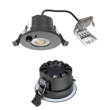 LED Inbouwspot Lisa 6W  Zwart & Wit  Met PIR Sensor  CCT-Schakelaar  IP65  MDRLED®