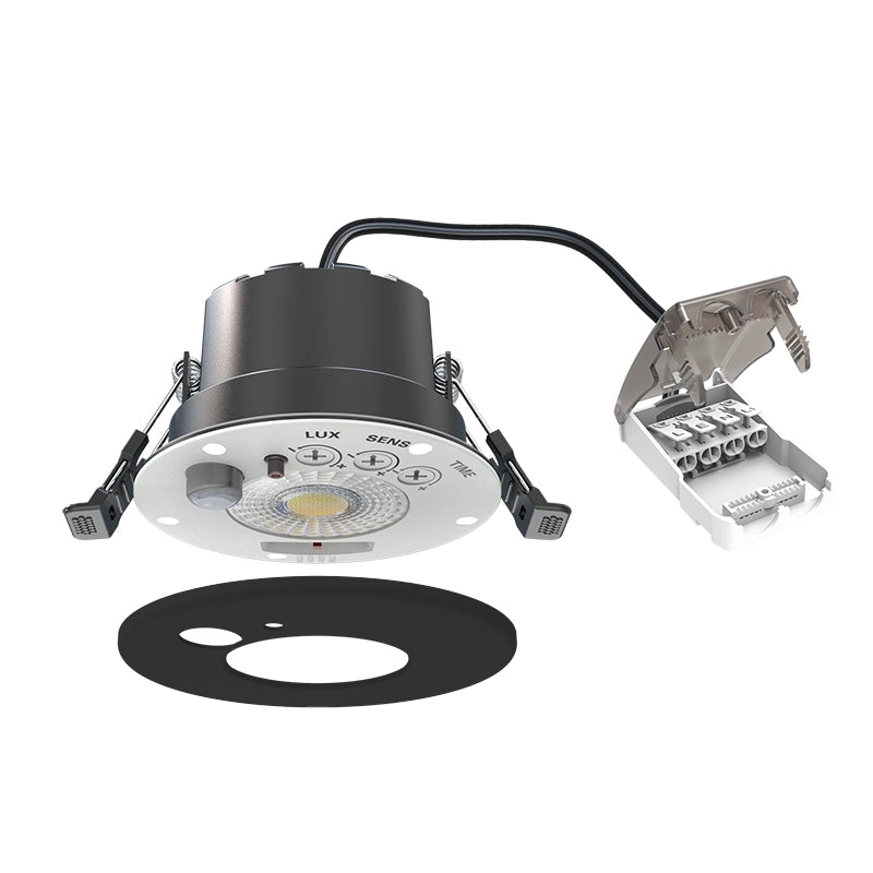 LED Inbouwspot Lisa 6W  Zwart & Wit  Met PIR Sensor  CCT-Schakelaar  IP65  MDRLED®