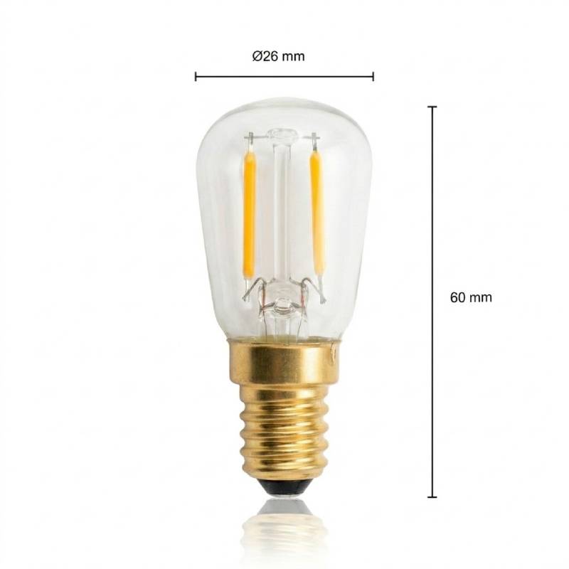 LED Filament E14 ST26 Dimbaar 2W Warm Wit