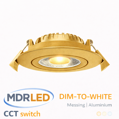 LED Inbouwspot Brass 5W 7W IP65 Dimbaar CCT
