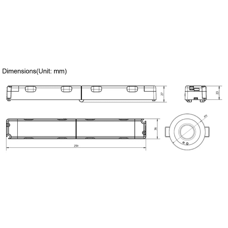 LED Noodverlichting Inbouwspot Wit/Zwart  360° & Corridor Lens  Self-Test  IP20
