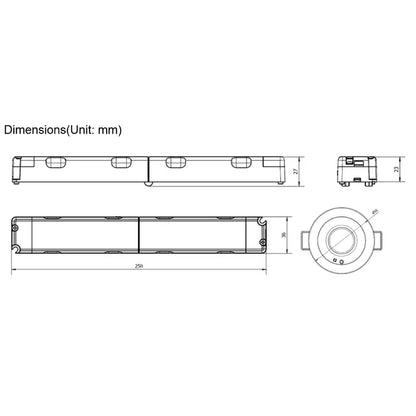 LED Noodverlichting Inbouwspot Wit/Zwart  360° & Corridor Lens  Self-Test  IP20