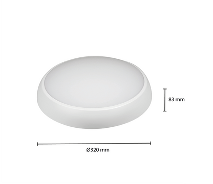 MDRLED® Plafondlamp met Sensor en CCT Switch – 12W | IP54 | Ø320 mm