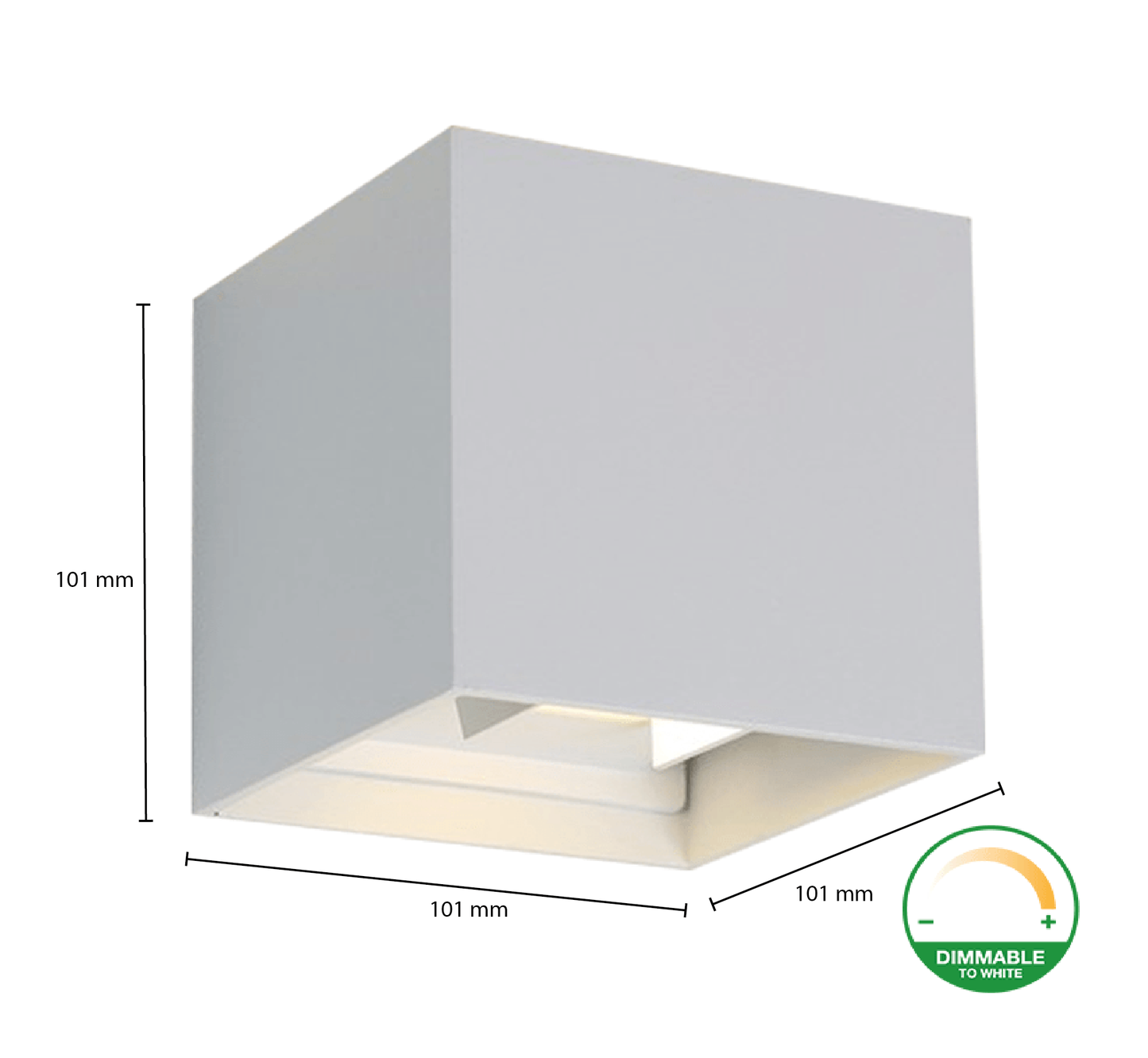 LED-Würfel 2x3W Dim to Warm White - Stilvolle Beleuchtung mit einstellbarer Wärme und Dimmbarkeit MDRLED®