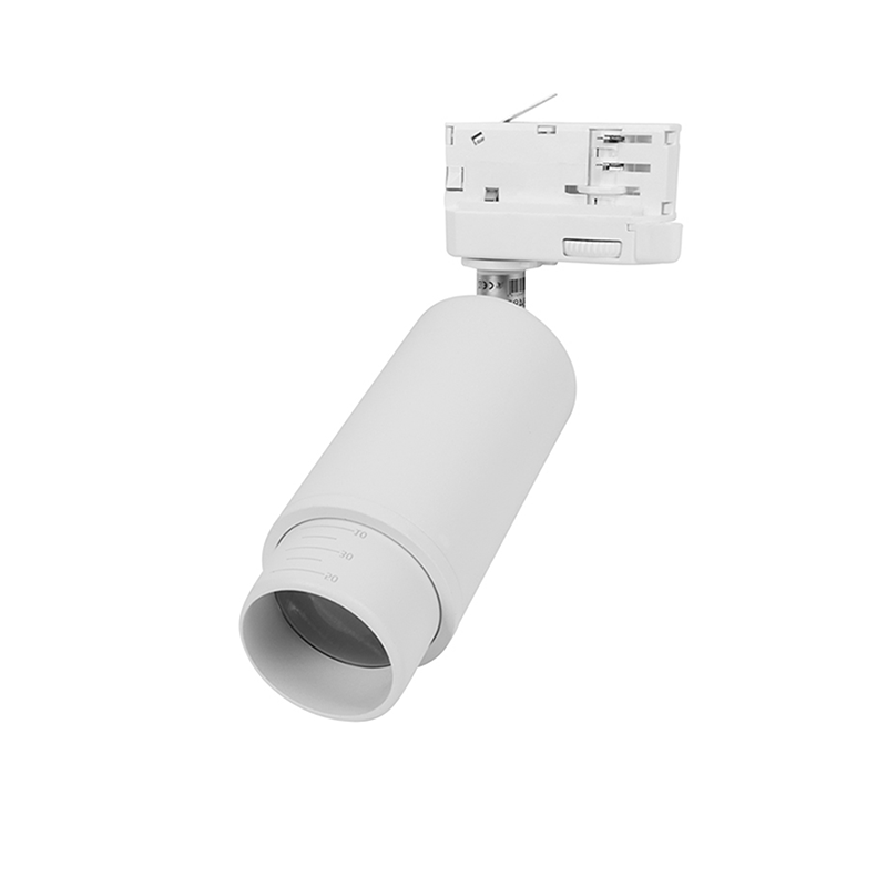 3-FASE RAILARMATUUR WIT GU10 MET VERSTELBARE LENS. MDRLED®