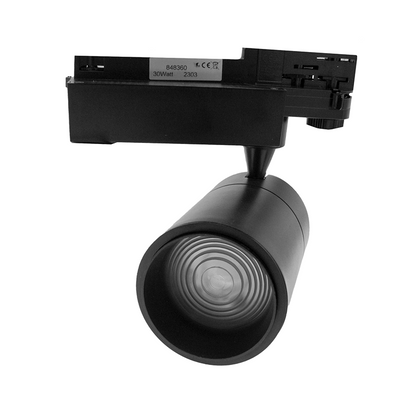 3-Fase Railspot 30W Zwart  Zoombaar 15°–60°  Dimbaar   CRI>82 4000K