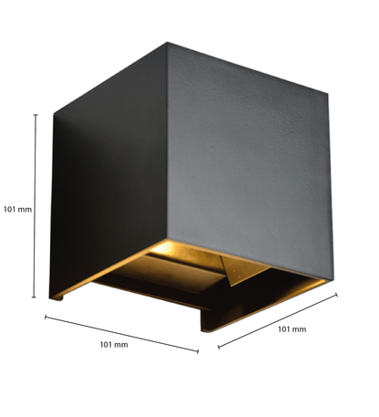 LED-WÜRFEL 2X3W PVC SCHWARZ DIMMBAR 2700K/3000K MDRLED®