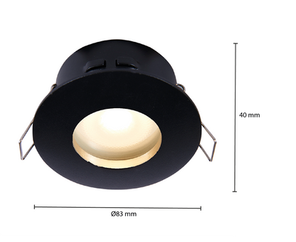 GU10 Leuchte Weiß, Schwarz, Silber Ø70mm MR16 MDRLED 