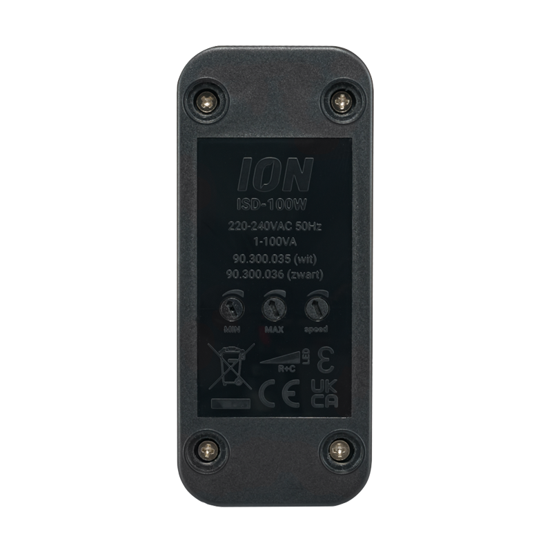 ION industries universele snoerdimmer LED 0,3-75W 230V - zwart (90.300.031)
