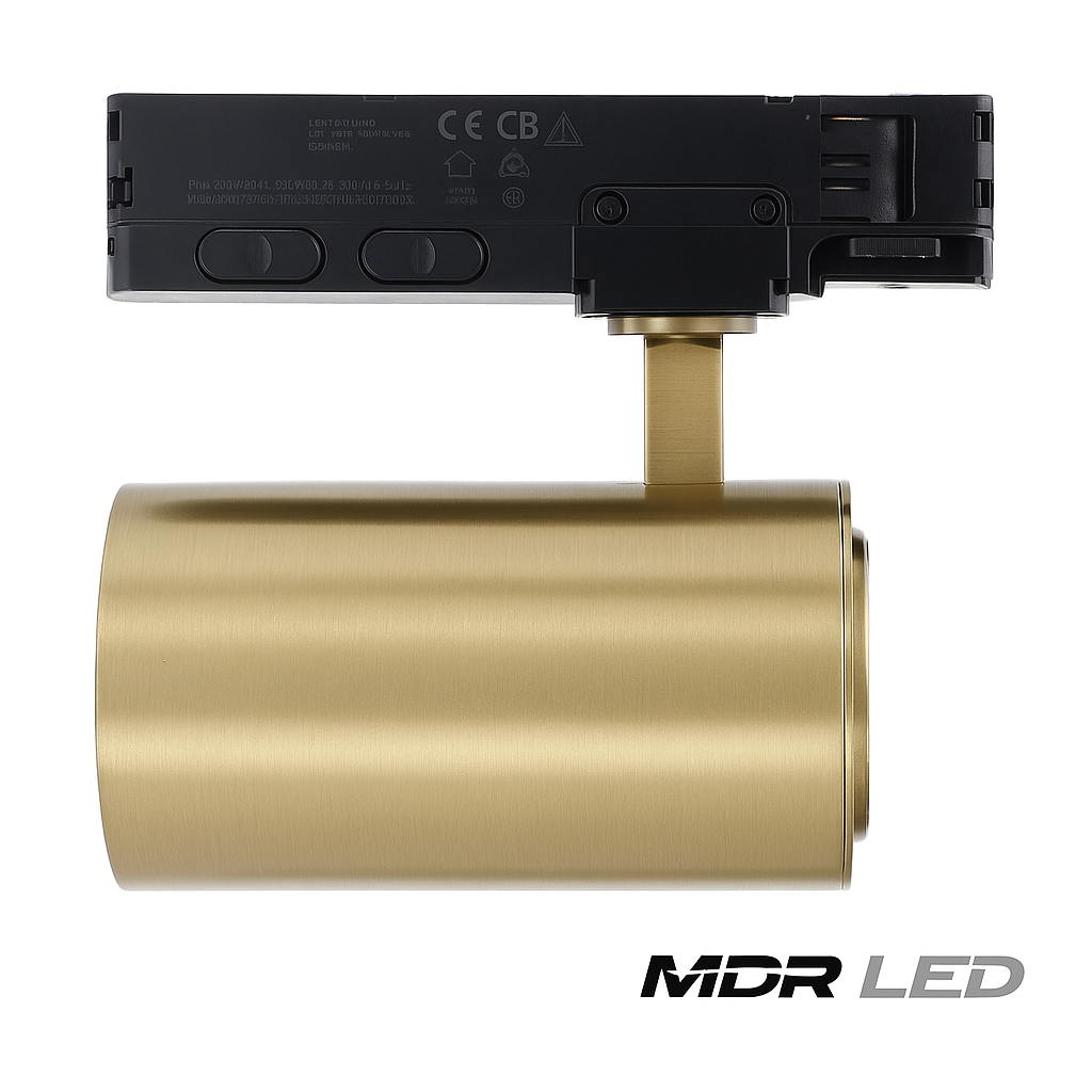 3-Fase Railspot  Messing  10W–30W  Dimbaar  CCT Switch  MDRLED® Actie