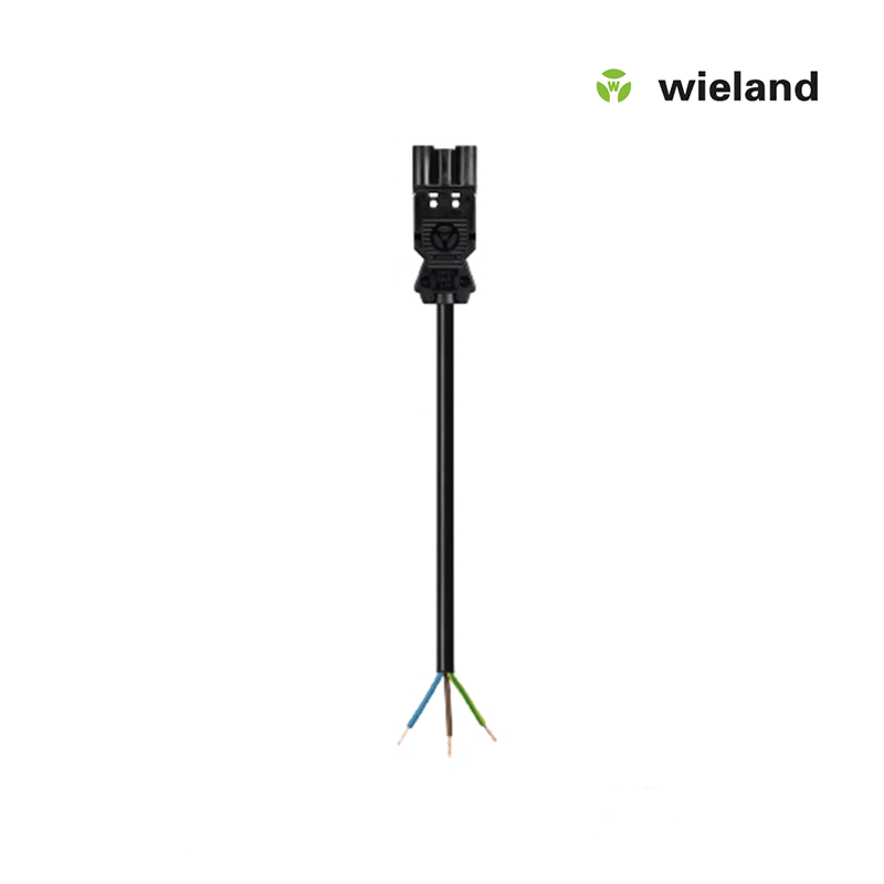 Kabel połączeniowy Wieland GST18I3 męski 1,5 MM² 0,5 metra czarny MDRLED®