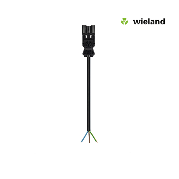 Kabel połączeniowy Wieland GST18I3 męski 1,5 MM² 2 metry czarny MDRLED®