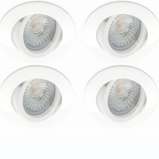 LED Einbaustrahler WEISS Dimmbar 6W - 4er Set 3000K Schwenkbar Einbautreiber MDRLED®