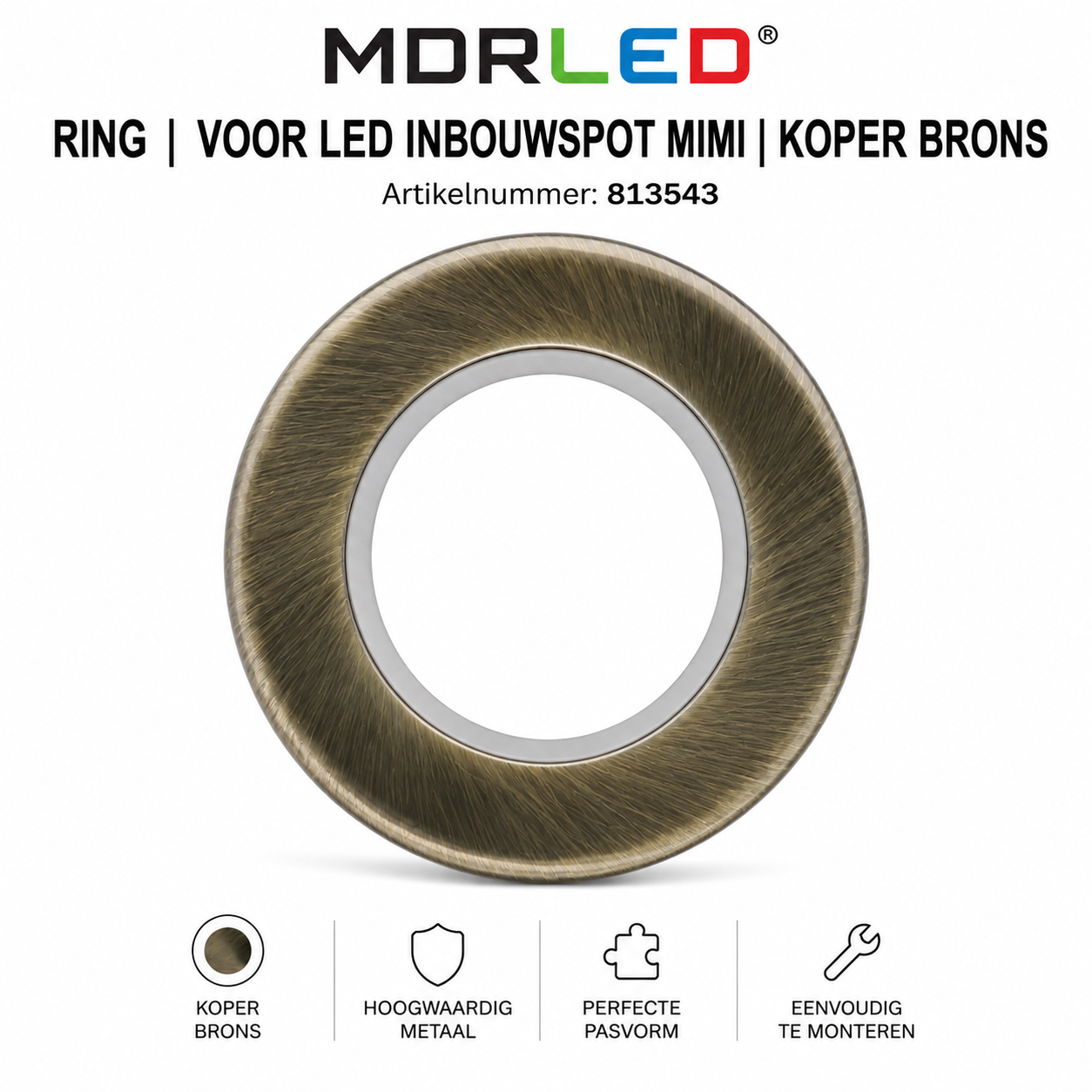 MDRLED® LED Inbouwspot MIMI 4W  CCT  Dimbaar  IP65  Wit.  Actie