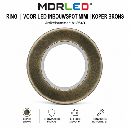 MDRLED® LED Inbouwspot MIMI 4W  CCT  Dimbaar  IP65  Wit.  Actie