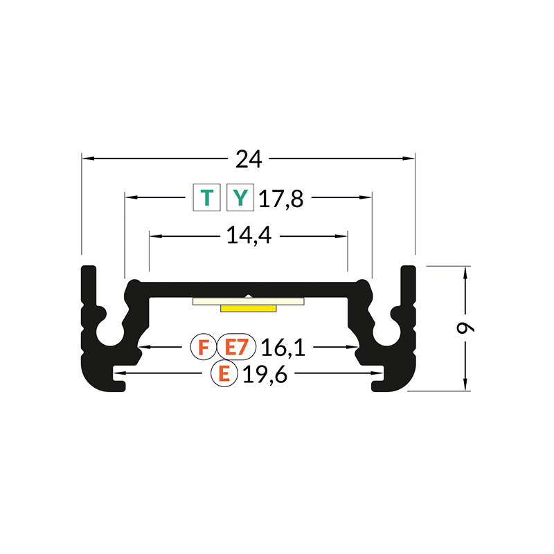 PROFIL MDR 14MM BIAŁY 2M MDRLED®