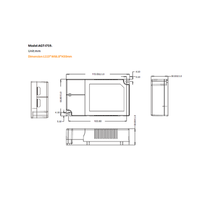 0-10 V | AGT | DIM | LED-TREIBER | 28–40 W UMSCHALTBAR | 3 EBENEN 800-900-1000mA