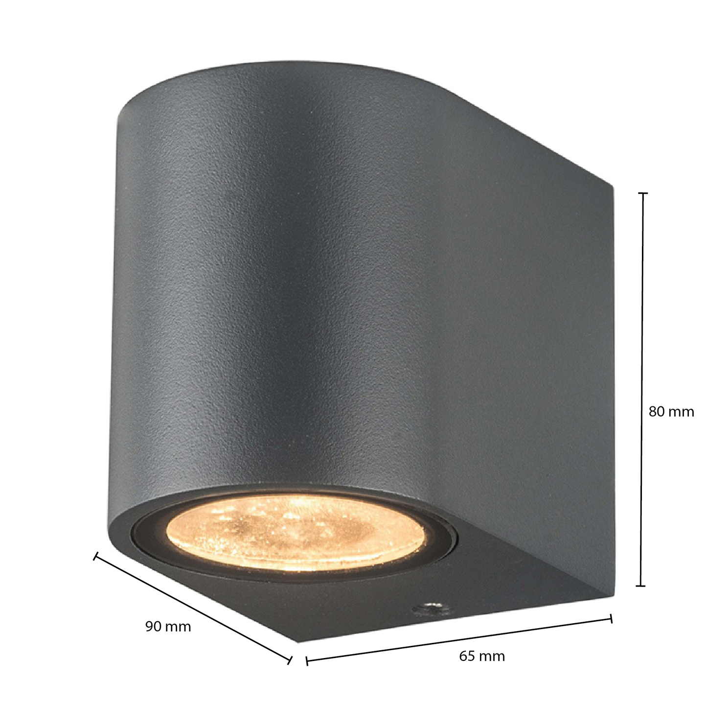 WANDARMATUUR  1xGU10 FITTING GRIJS. MDRLED®