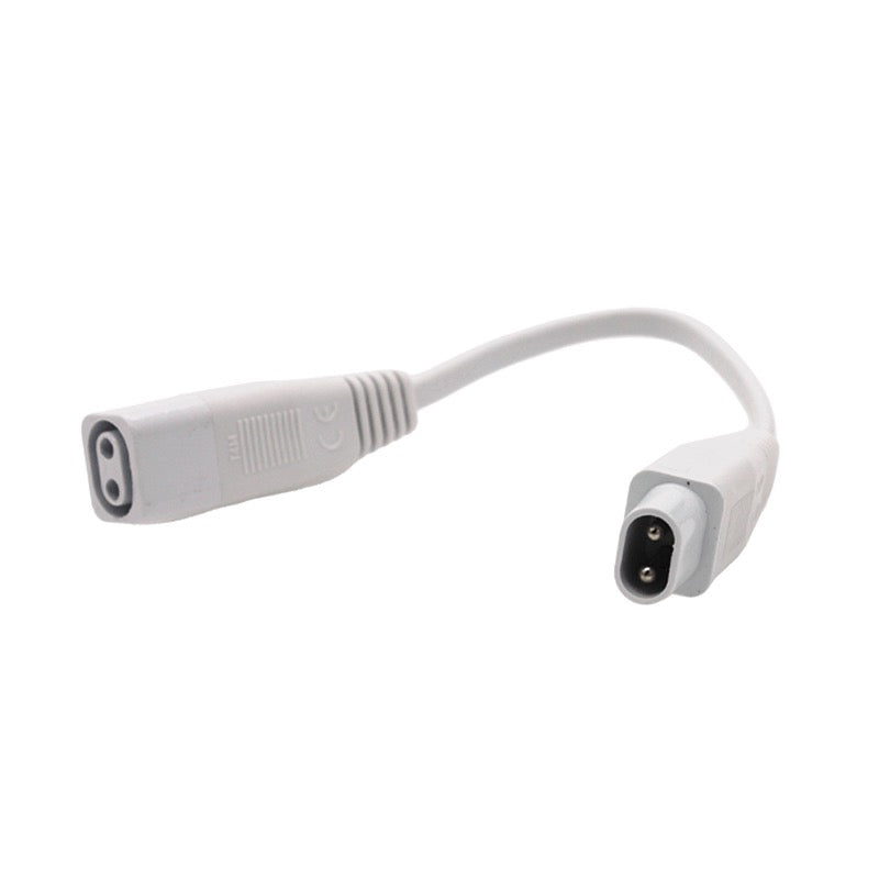 T5 Koppel Kabel 30cm  Male/Female Connector Wit  Voor T5 LED TL Buizen 10 stuks