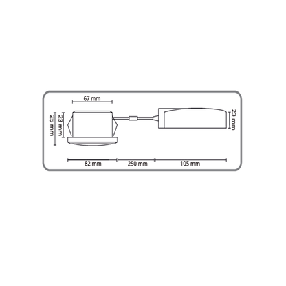 LED INBOUWSPOT    SLIM-FIT  6W  DIM  ZWART  WHITE SWITCH  IP65  MDRLED®