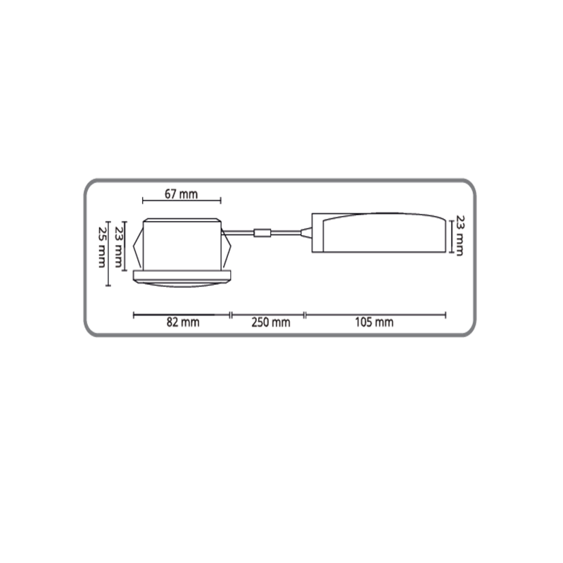 LED INBOUWSPOT  MIRAN  SLIM-FIT 6W  DIM  ZILVER  CCT-SWITCH  IP65