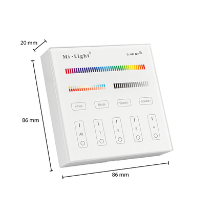 MI-LIGHT AFSTANDSBEDIENING 4 GROEPEN RGB+CCT MDRLED®