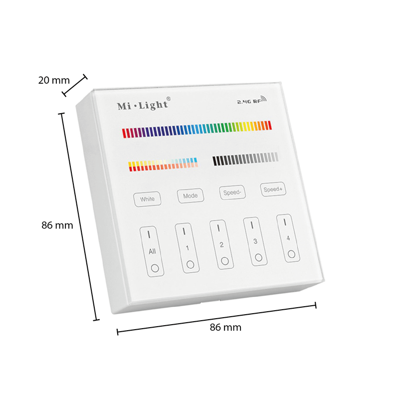 PILOT ZDALNEGO STEROWANIA MI-LIGHT 4 GRUPY RGB+CCT MDRLED®