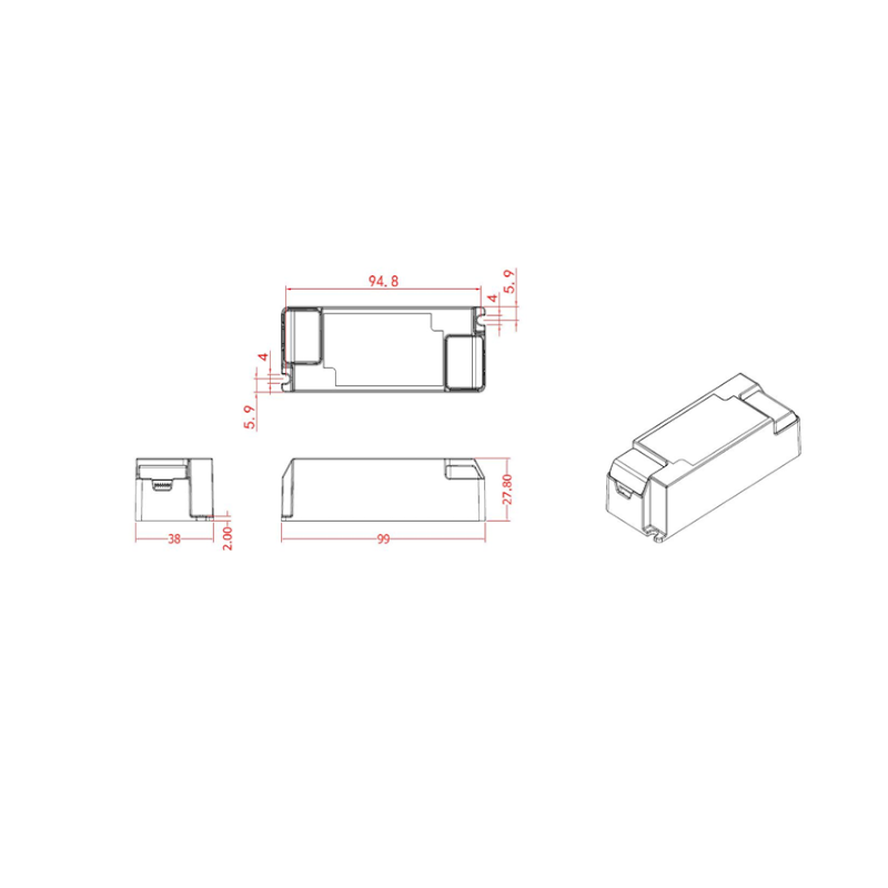LEDTU-TREIBER DIMMBAR 500 mA FÜR SIA &amp; ORTHO 18 W/20 W MDRLED®