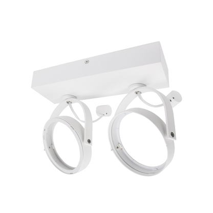 AR111 AUFBAULEUCHTE, weiß, 2xGU10-FASSUNG. MDRLED®
