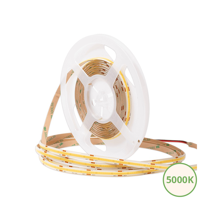 COB LEDstrip 24V | IP65 | 5000K | 5M | 10W/M | Vrij Knipbaar | MDRLED®
