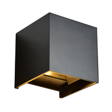 LED  CUBE 2X3W PVC ZWART DIMBAAR 2700K/3000K MDRLED® TIJDELIJKE ACTIE