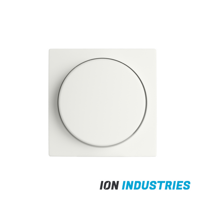 ON Industries Centraalplaat Dimmerknop Enkel Voor Indicatielamp E1 – Mat Alpin Wit