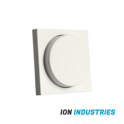 ION Industries Dimmerknop Enkel – Centraalplaat Voor V1/J1 – Mat Alpin Wit