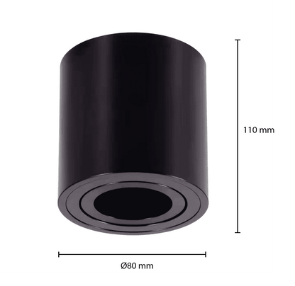 AUFBAU-SPOT SCHWARZ mit GU10-FASSUNG MDRLED®