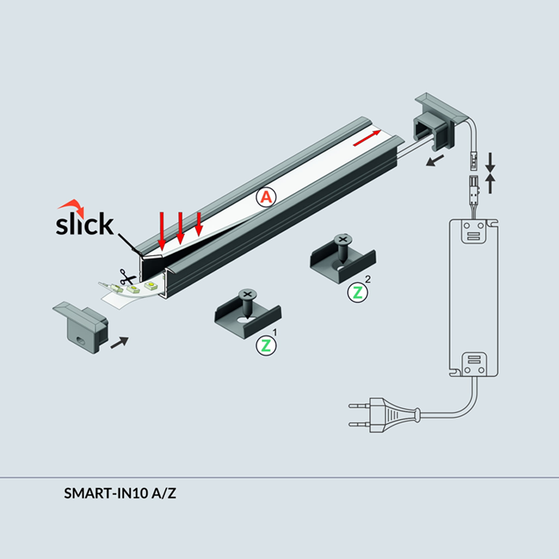 PROFIL WPUSZCZANY SLIM 10MM 2M MDRLED®