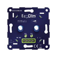 Led dimmer duo  2x 0-100W  Fase afsnijding (RC) ECO-DIM.05 MDRLED