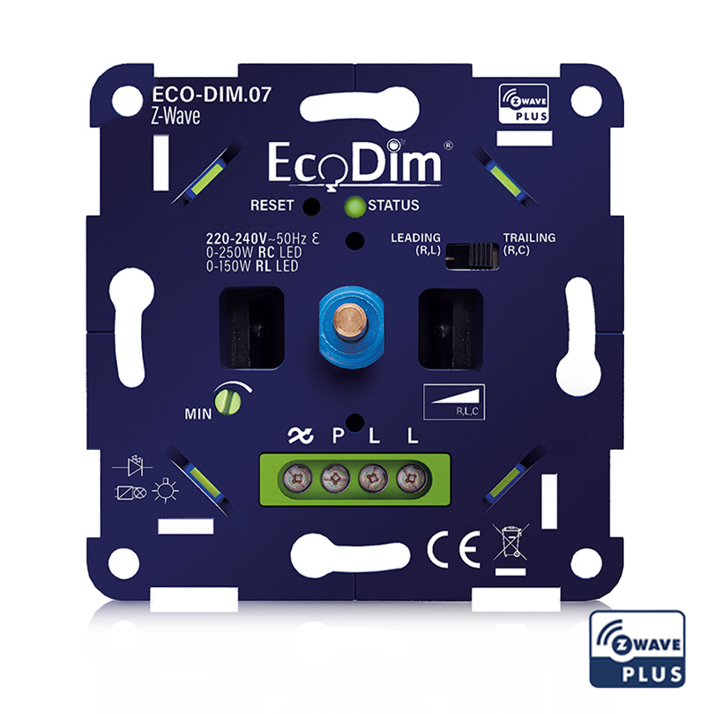 ŚCIEMNIACZ LED Z-WAVE PUSH/TURN 0-250W (RLC) MDRLED®