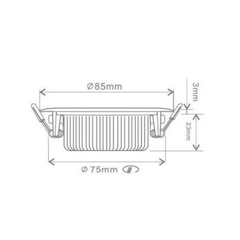 ECODIM ED-10028 LED REFLEKTOR WPUSZCZANY MAŁA GŁĘBOKOŚĆ INSTALACJI IP54 CIEPŁA BIAŁA OKRĄGŁA BIAŁA 75MM MDRLED®