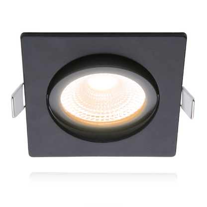 ECODIM ED-10026 LED EINBAUSTRAHLER KLEINE EINBAUTIEFE IP54 DIM TO WARM QUADRATISCH SCHWARZ 75MM MDRLED®