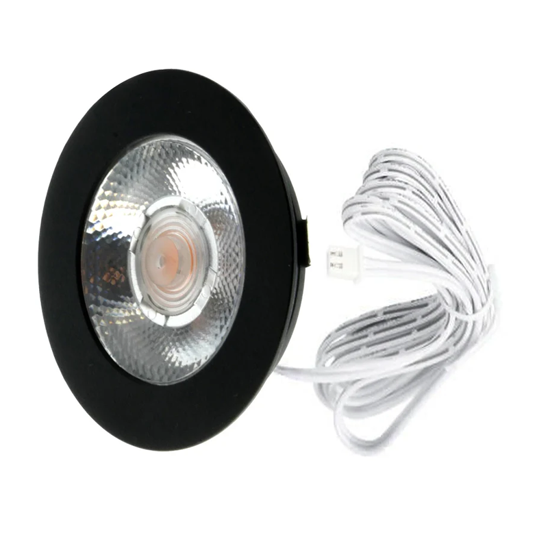 ECODIM ED-10046 LED REFLEKTOR WPUSZCZANY MAŁA GŁĘBOKOŚĆ INSTALACJI IP54 CIEPŁA BIAŁA OKRĄGŁA CZARNY 75MM MDRLED®